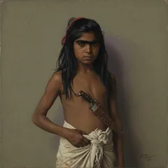 Portrait illustration of Mowgli from The Jungle Book