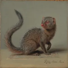 Portrait illustration of Rikki-tikki-tavi from The Jungle Book