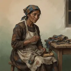Portrait illustration of Brigitta from Heidi