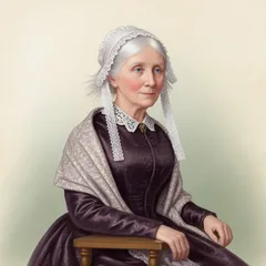 Portrait illustration of Grandmamma Sesemann from Heidi