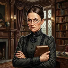 Portrait illustration of Miss Rottermeyer from Heidi