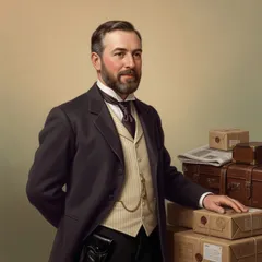 Portrait illustration of Mr. Sesemann from Heidi