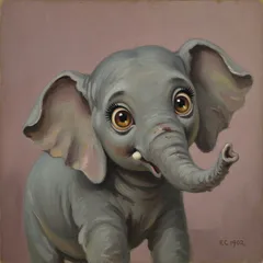 Portrait illustration of The Elephant's Child from Just So Stories