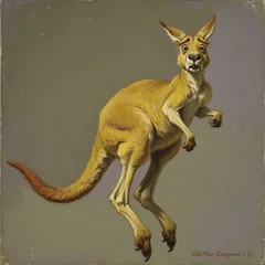 Portrait illustration of Old Man Kangaroo from Just So Stories