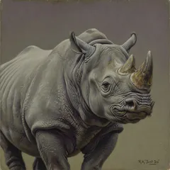 Portrait illustration of The Rhinoceros from Just So Stories