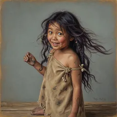 Portrait illustration of Taffy from Just So Stories