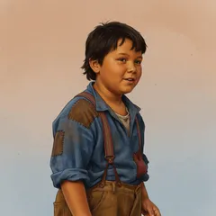 Portrait illustration of Joe Harper from The Adventures of Tom Sawyer