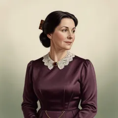Portrait illustration of Widow Douglas from The Adventures of Tom Sawyer