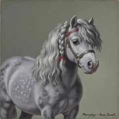 Portrait illustration of Merrylegs from Black Beauty