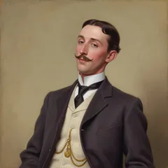 Portrait illustration of Mr. Phillips from Anne of Green Gables