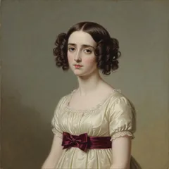 Portrait illustration of Estella from Great Expectations