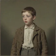 Portrait illustration of Pip from Great Expectations