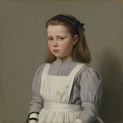 Portrait illustration of Alice from Alice's Adventures in Wonderland
