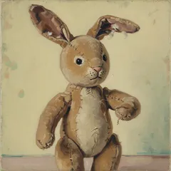 Portrait illustration of Rabbit from Winnie-the-Pooh