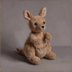 Portrait illustration of Baby Roo from Winnie-the-Pooh