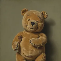 Portrait illustration of Winnie-the-Pooh from Winnie-the-Pooh