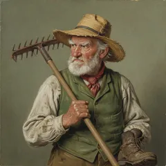 Portrait illustration of Mr. McGregor from The Tale of Peter Rabbit