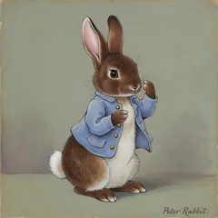 Portrait illustration of Peter Rabbit from The Tale of Peter Rabbit