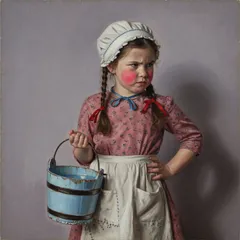 Portrait illustration of Jill from Mother Goose Nursery Rhymes