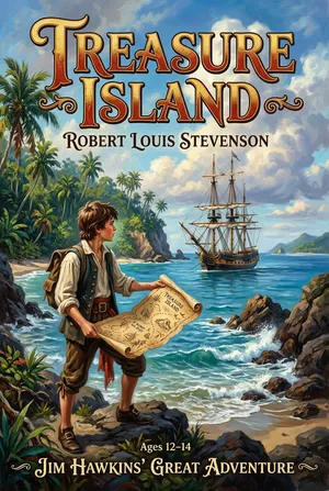 Cover illustration for Treasure Island