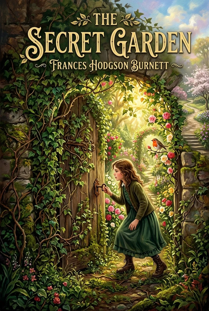 Cover illustration for The Secret Garden