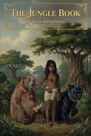 Cover illustration for The Jungle Book