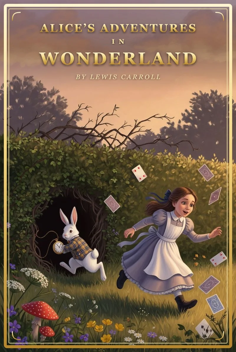 Cover illustration for Alice's Adventures in Wonderland