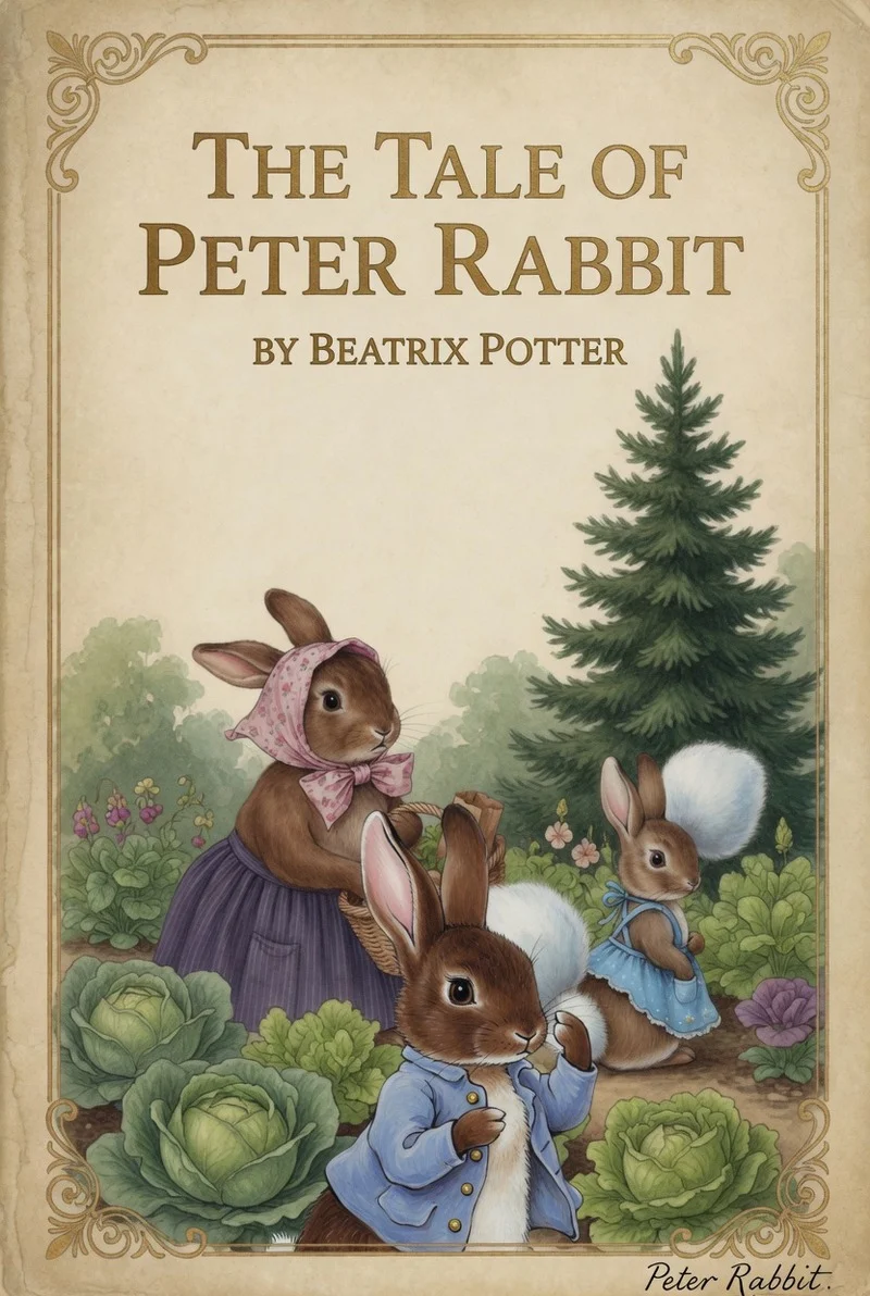 Cover illustration for The Tale of Peter Rabbit