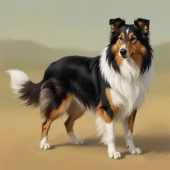 Portrait illustration of Collie from White Fang