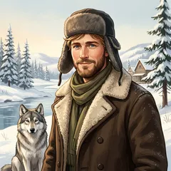 Portrait illustration of Weedon Scott from White Fang