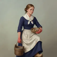 Portrait illustration of Agatha De Lacey from Frankenstein