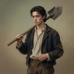 Portrait illustration of Felix De Lacey from Frankenstein