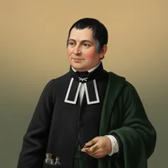 Portrait illustration of M. Waldman from Frankenstein