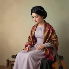 Portrait illustration of Safie from Frankenstein