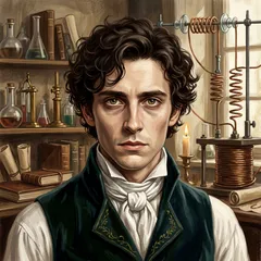 Portrait illustration of Victor Frankenstein from Frankenstein