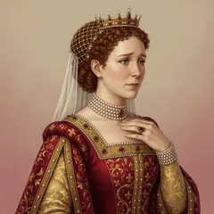 Portrait illustration of Gertrude from Hamlet