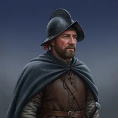 Portrait illustration of Marcellus from Hamlet