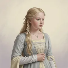 Portrait illustration of Ophelia from Hamlet