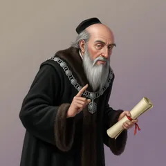 Portrait illustration of Polonius from Hamlet