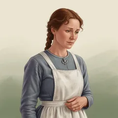 Portrait illustration of Lady Macduff from Macbeth