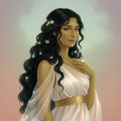 Portrait illustration of Calypso from The Odyssey