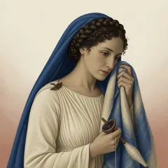Portrait illustration of Penelope from The Odyssey