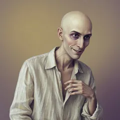 Portrait illustration of Mr. Kurtz from Heart of Darkness