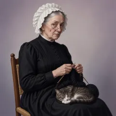 Portrait illustration of The Knitting Woman from Heart of Darkness
