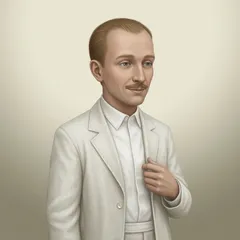 Portrait illustration of The Manager from Heart of Darkness