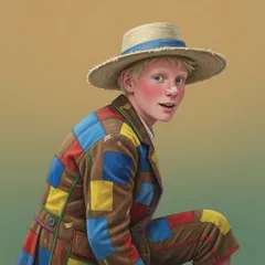 Portrait illustration of The Russian Trader from Heart of Darkness