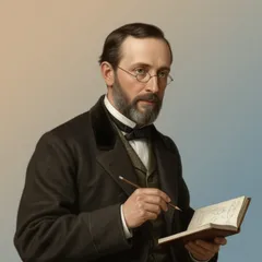 Portrait illustration of Professor Pierre Aronnax from Twenty Thousand Leagues Under the Sea