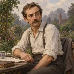 Portrait illustration of Henderson from The War of the Worlds