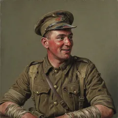 Portrait illustration of The Artilleryman from The War of the Worlds