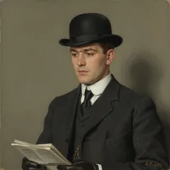 Portrait illustration of The Narrator's Brother from The War of the Worlds